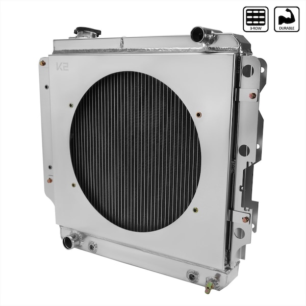 Spec-D Tuning V8 ENGINE WITH MT MODEL 3 ROW RADIATOR WITH FAN SHROUD RAD3F-WRG87 - main